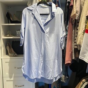 Light blue shirt dress